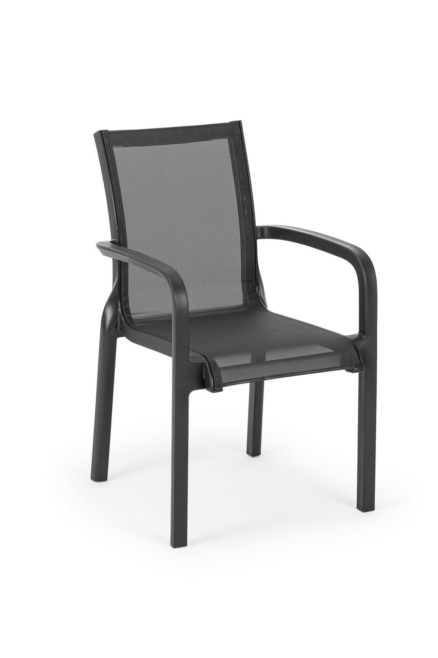 Scaun, Hanah Home, Mesh, 61.5x88.5x55 cm, Negru - imagine 4